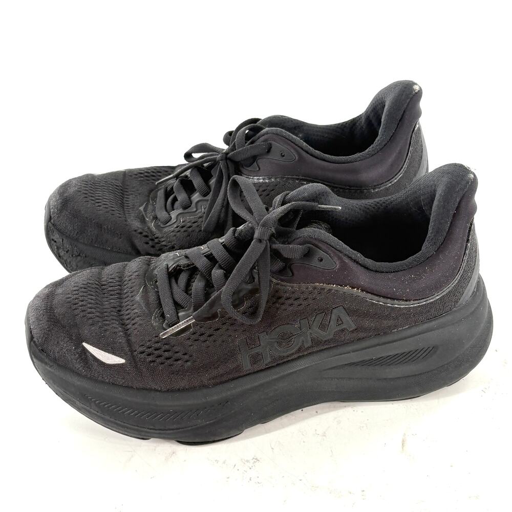 Hoka One One Bondi Sneakers 6 Black Work Comfort Career Restaurant Medical